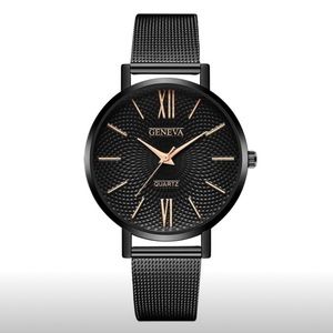 Women’s stainless steel quartz watch.